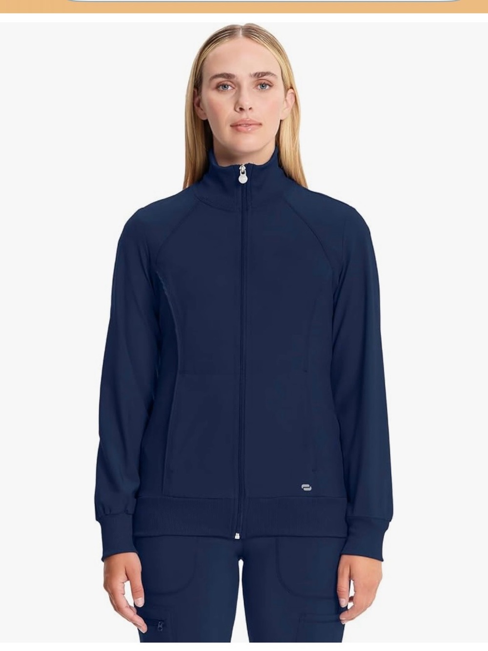 Cherokee Infinity full zip navy blue scrub jacket women’s 2XL